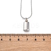 304 Stainless Steel Rectangle Pendant Snake Chain Necklaces for Women Men EJEW-Z044-02P-3