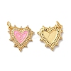 Rack Plating Brass Micro Pave Clear Cubic Zirconia Charms KK-D074-04G-05-1