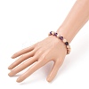 Round Natural Amethyst Beaded Stretch Bracelets BJEW-JB05607-02-3