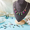 48Pcs 12 Colors Zinc Alloy Glass Pendants GLAA-TA0003-24-8