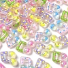 UV Plating Transparent Acrylic Beads OACR-K004-12-3
