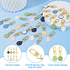 24Pcs 8 Colors Alloy Enamel Smiling Face Charm Keychains KEYC-DC00046-4