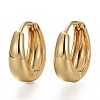 Brass Huggie Hoop Earrings LS-EJEW-F260-02G-1
