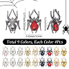 36Pcs 9 Colors Alloy Rhinestone Cabochons FIND-SP0004-45-2