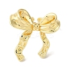 Bowknot Brass Open Cuff Rings for Women LS-RJEW-C098-28G-2