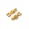 Brass Fold Over Clasps KK-WH0046-51G-2