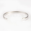 Tarnish Resistant 201 Stainless Steel Cuff Bangles BJEW-Q685-06-3