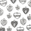 80Pcs 5 Styles Tibetan Style Zinc Alloy Charms TIBEP-FS0001-38-3