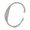 Non-Tarnish Hollowed 304 Stainless Steel Cuff Bangles BJEW-P331-09P-1