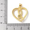 Brass Micro Pave Cubic Zirconia Pendants KK-P292-19G-02-3