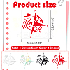 8 Sheets 4 Colors PET Compass Self Adhesive Car Stickers STIC-GA0001-16-2