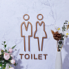 Acrylic Bathroom Door Public Signs Set DIY-WH0430-113A-4