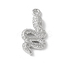 Brass Micro Pave Clear Cubic Zirconia Pendants LS-KK-S505-04P-01-1