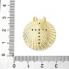 Brass Micro Pave Cubic Zirconia Pendants KK-S510-34G-01-3