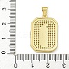 Virgin Mary Theme Rack Plating Brass Micro Pave Clear Cubic Zirconia Pendants KK-Z067-06G-03-3