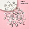 48Pcs 24 Styles Tibetan Style Alloy Pendants Sun/Star/Moon DIY-YW0008-84-2