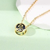 Brass Pave Cubic Zirconia Birth Stone Constellation Pendant Cable Chain Necklaces LS-NJEW-D334-01G-06-3