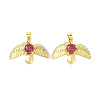 Brass Micro Pave Cubic Zirconia Pendants ZIRC-P106-49G-01-2