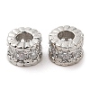 Rack Plating Brass Micro Pave Cubic Zirconia Beads KK-A186-03A-P-1