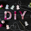 10Pcs 5 Colors  Unicorn Food Grade Eco-Friendly Silicone Beads SIL-DR0001-01-5