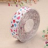 Heart & Star Printed Polyester Ribbon for Gift Packing and Festival Decoration SRIB-M011-01A-2