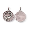 Natural Rose Quartz Pendants G-H281-05H-2