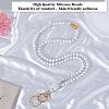 Silicone Beaded ID Card Neck Straps NJEW-SW00025-12-3