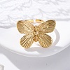 Brass Open Cuff Rings for Women RJEW-G341-04G-02-2