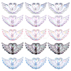 40pcs 5 Colors Transparent Acrylic Heart Wing Beads AJEW-SP0001-10-1