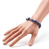 Natural Lapis Lazuli Chip Bead Stretch Bracelets for Children BJEW-JB06388-04-3