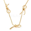 304 Stainless Steel Round Snake Chain Necklaces NJEW-Z047-01G-3