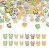 96Pcs 4 Colors Electroplate Transparent Handmade Lampwork Beads LAMP-CW0001-02-2