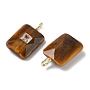 Natural Tiger Eye Pendants G-I391-03G-04-2