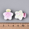 Printed Opaque Acrylic Beads SACR-T018-13M-4