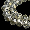 Electroplate Transparent Glass Beads Strands EGLA-A034-T4mm-T16-6