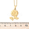 304 Stainless Steel Flower Pendant Necklaces NJEW-H059-30C-G-5