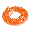 Transparent Electroplate Glass Beads Strands GLAA-F029-3mm-A11-2