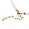Natural Rose Quartz Beaded Necklaces NJEW-JN03315-02-3