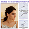 10Pcs Adjustable 304 Stainless Steel Macrame Pouch Necklace Making for Gemstone Nuggets NJEW-DC00007-3