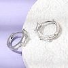 Brass Pave Cubic Zirconia Hoop Earrings EJEW-G471-09P-01-2