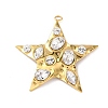 304 Stainless Steel Cubic Zirconia Pendants STAS-Z182-07G-03-1