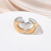 304 Stainless Steel Cuff Open Rings RJEW-Z121-02GP-01-2
