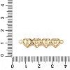 Mother's Day Brass Micro Pave Clear Cubic Zirconia Heart with Word MAMA Links KK-D431-003G-3