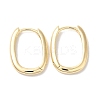 Rectangle Brass Huggie Hoop Earrings for Women EJEW-U008-12G-1