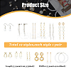 12 Pairs 12 Style Plastic Imitation Pearl Dangle Stud Earrings with Sterling Silver Pins EJEW-AN0003-20-2