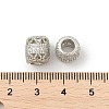 Brass Micro Pave Cubic Zirconia European Beads KK-P297-05P-01-2
