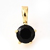 Brass Micro Pave Cubic Zirconia Charms KK-D356-05E-G-1