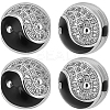 4Pcs Brass Micro Pave Cubic Zirconia Round Beads ZIRC-BBC0003-23-1