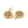 Brass Micro Pave Cubic Zirconia Charms KK-E068-VF135-3