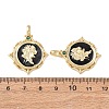 Brass Micro Pave Cubic Zirconia Pendants KK-C143-30G-3